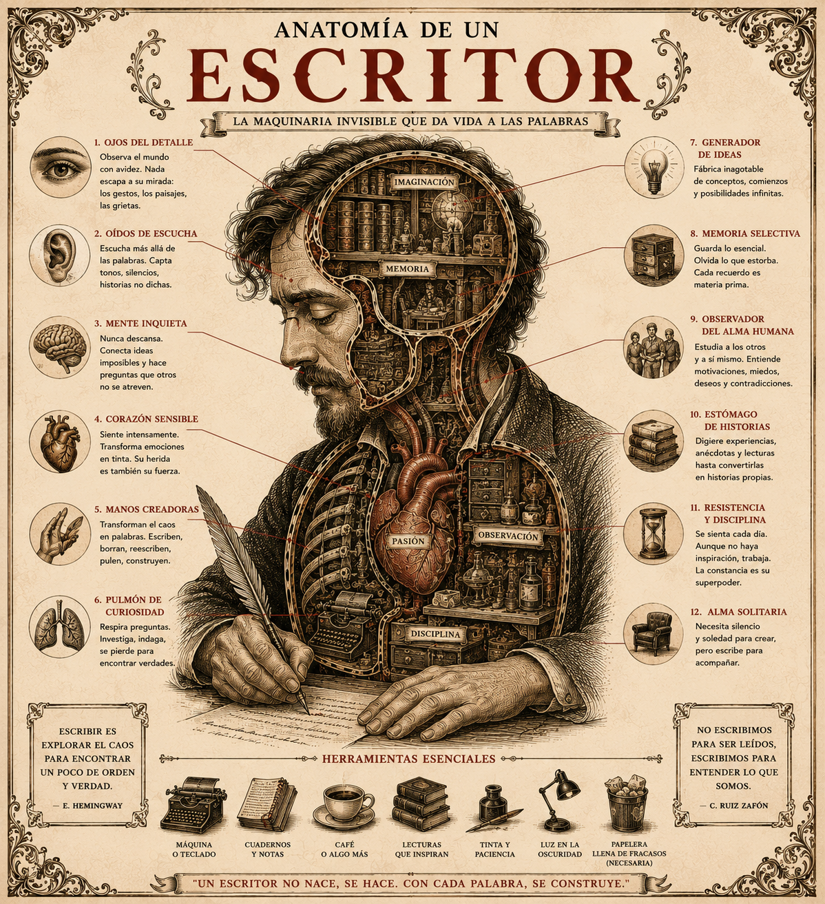 Anatomía de un escritor