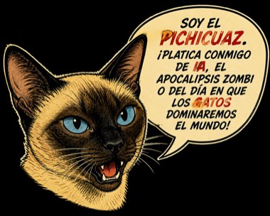 Pichicuaz, el gato oráculo — platica conmigo de IA
